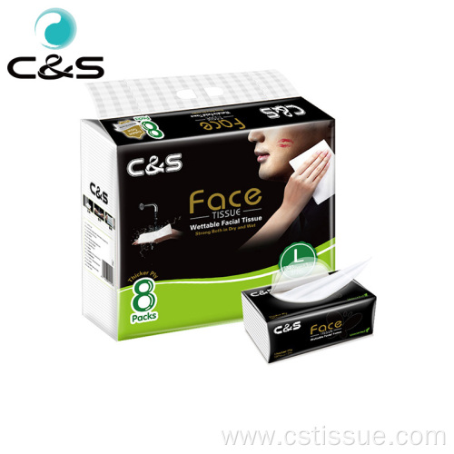 Non Harmful Chemicals Rapid Dissolving Facial Tissue